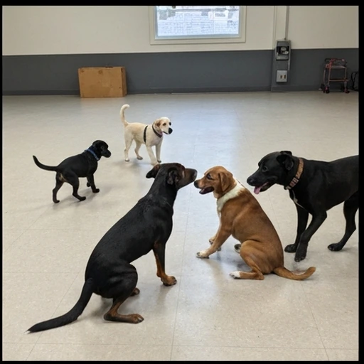 Dog obedience session